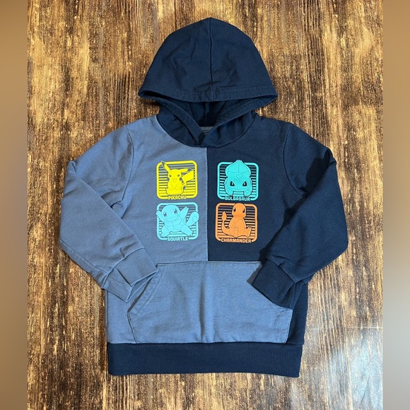 Jumping Beans Pokémon Size 5 Navy and Gray Hoodie with Character Graphics - Picture 1 of 1